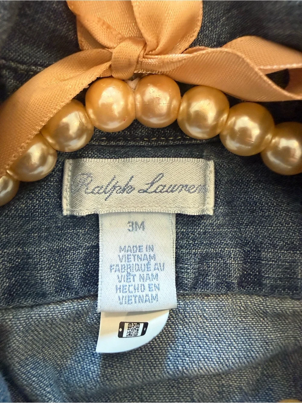 Ralph Lauren Dark Denim Button-Front Dress with Bloomer